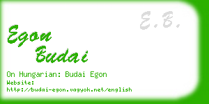 egon budai business card